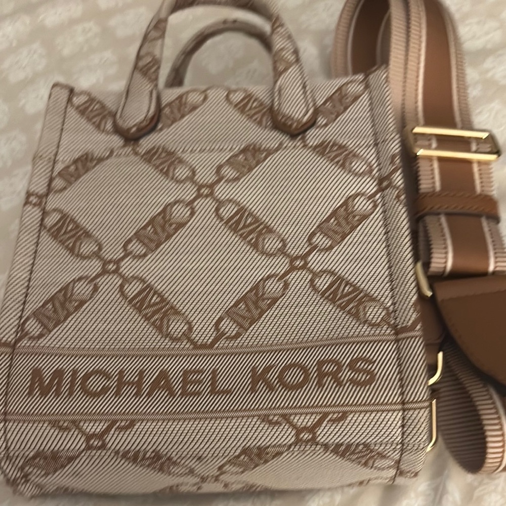Michael Kors Brown and Cream Crossbody Bag